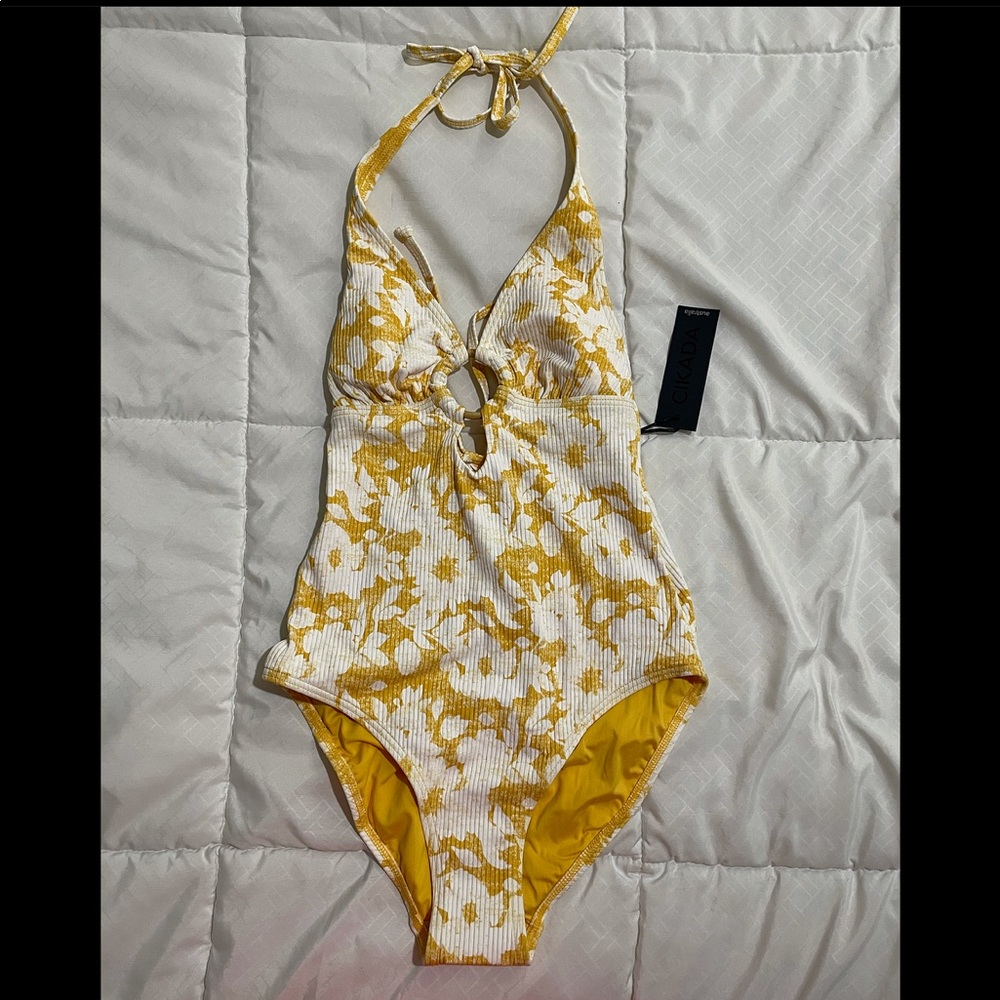 Cikada Australia Yellow Floral One Piece